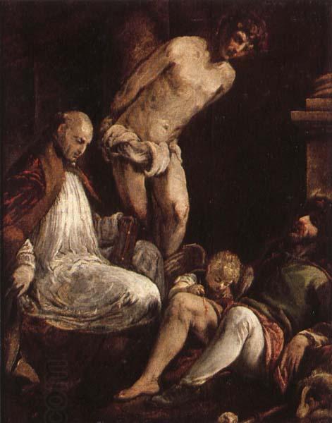 Giacomo Bassano St.Fabian,St.Rocc,and St.Sebastian China oil painting art